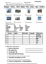 Bài tập ôn luyện bài 1 Tiếng anh lớp 5 - Năm học 2011-2012